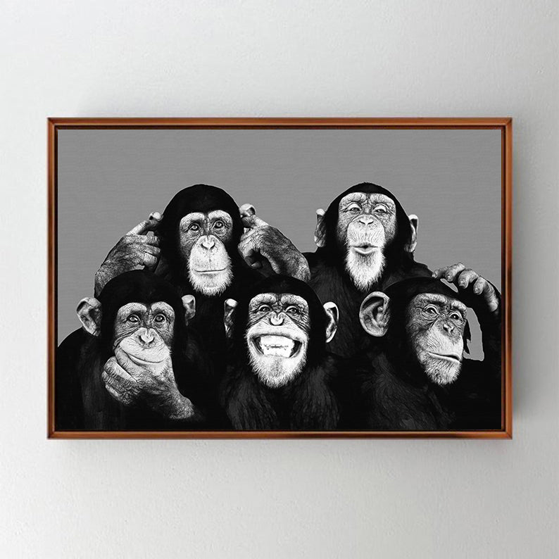 CA2223 MONKEY CHIMPS FAMILY SELFIE