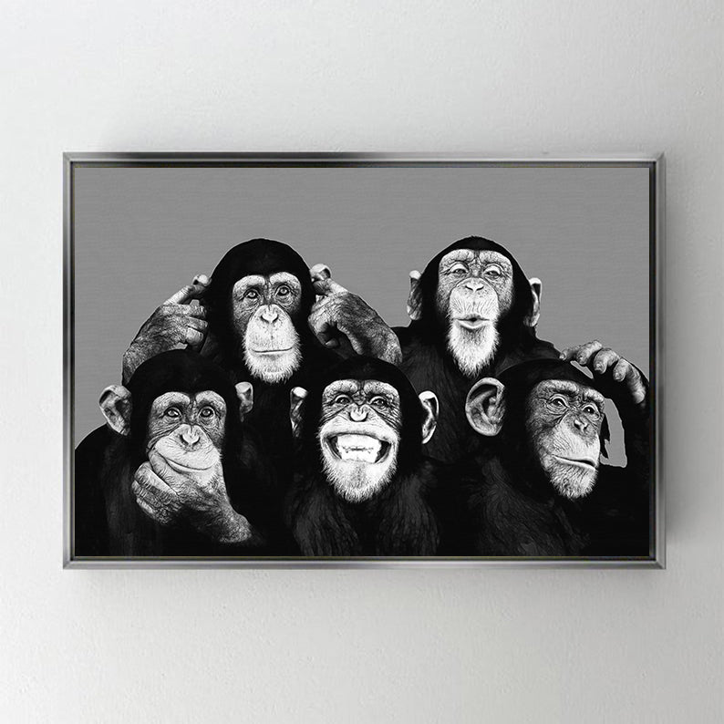 CA2223 MONKEY CHIMPS FAMILY SELFIE